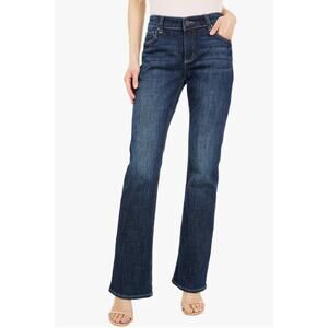 KUT From the Kloth Sz 12 NATALIE High Waist Bootcut Dark Blue Wash Jeans